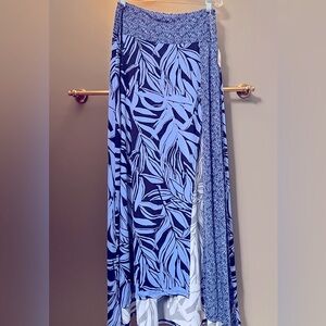Beautiful Palm Silhouette Print Maxi Skirt